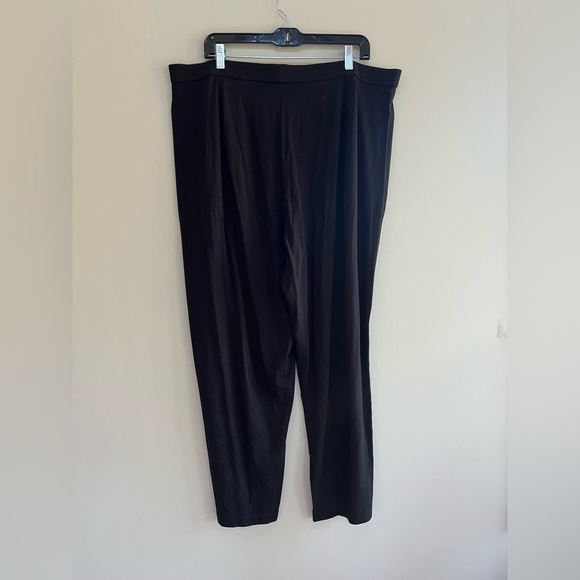 Eileen Fisher NWT Stretch Jersey Knit Slouchy Ankle Pant in Black, size 1X - Picture 4 of 9